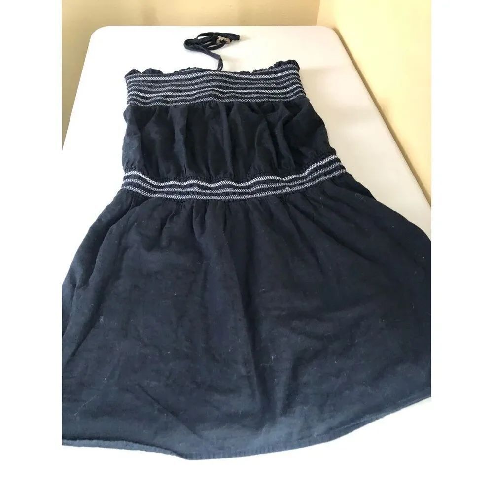 Old Navy Strapless Smocked Black Mini Dress Women’s Medium - Picture 10 of 12